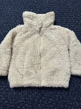 Carter’s Sherpa Fleece Jacket 12M Cream Teddy Zip Coat